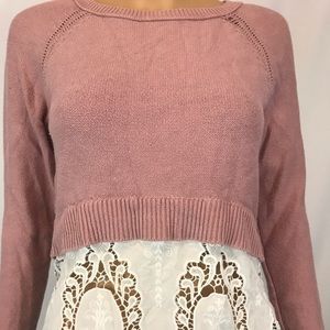 American Eagle Outfitters Sweaters - American Eagle sweater with lace size small womens American Eagle Outfitters Sweaters - American Eagle sweater with lace size small womens